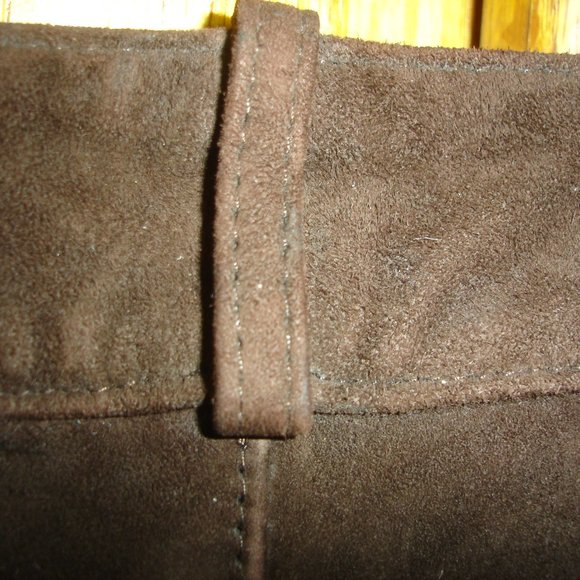 WOMEN'S ST JOHN SPORT by MARIE GRAY LEATHER PANTS CHOCOLATE BROWN SIZE 2 - Picture 9 of 9